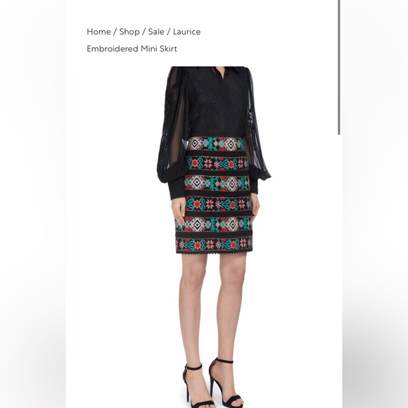 Costarellos embroidered floral pencil skirt size FR 36 - Picture 1 of 5